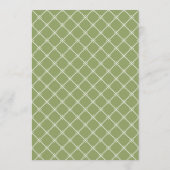 Moss Green Estate Wedding Table Number Card Kaart (Achterkant)