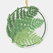 Moss Green Fern Keramisch Ornament (Voorkant)