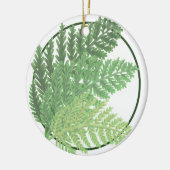 Moss Green Fern Keramisch Ornament (Links)