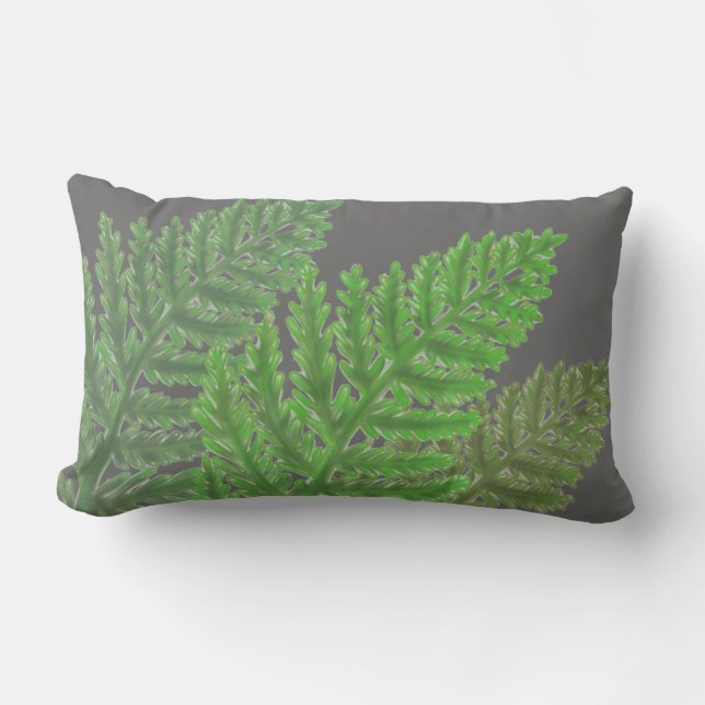 Moss Green Fern Kussen (Voorkant)