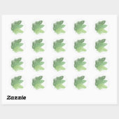 Moss Green Fern Ronde Sticker (Vel)