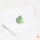 Moss Green Fern Ronde Sticker (Envelop)