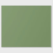 Moss Green Festive Christmas Solid Color  Cadeaupapier (Vlak)