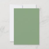 Moss Green Fleur de Lis Wedding RSVP Kaart (Achterkant)