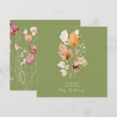 Moss Green fluistert van Herfst Vrijgezellenfeest  Kaart (Voorkant / Achterkant)