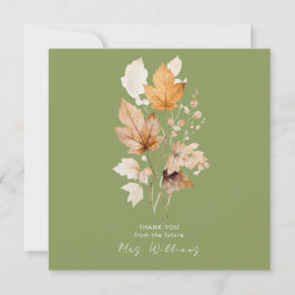 Moss Green fluistert van Herfst Vrijgezellenfeest  Kaart