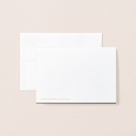 Moss Green Folie Kaart – Custom Inside (Met envelop)