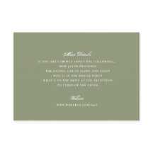 Moss Green Formal Classic Elegant Wedding