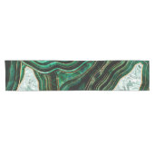 Moss Green Geode en Crystals Digital Art Korte Tafelloper (Horizontaal)