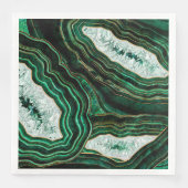 Moss Green Geode en Crystals Digital Art Servet (Voorkant)
