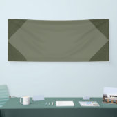 Moss Green Geometric Corners Gebeurtenisbanner Spandoek (Beurs)