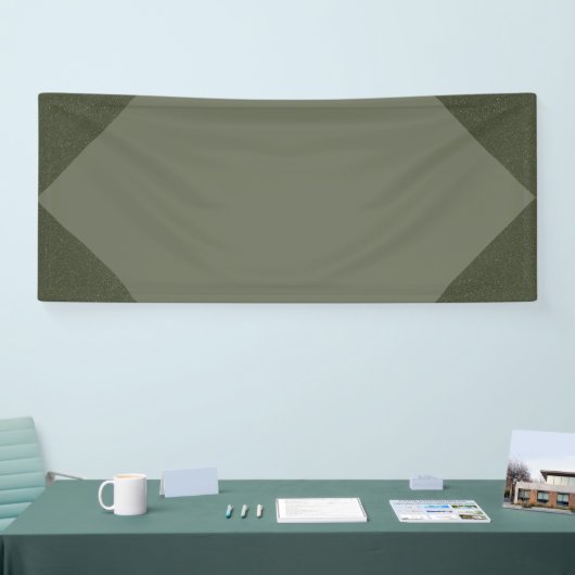 Moss Green Geometric Corners Gebeurtenisbanner Spandoek (Beurs)