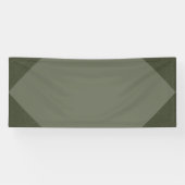 Moss Green Geometric Corners Gebeurtenisbanner Spandoek (Horizontaal)