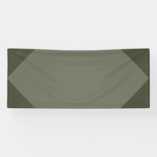 Moss Green Geometric Corners Gebeurtenisbanner Spandoek