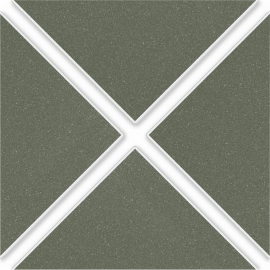 Moss Green Geometric X Vinyl Sticker (Voorkant)