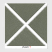 Moss Green Geometric X Vinyl Sticker (Vel)