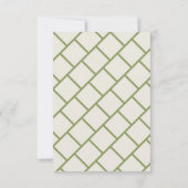 Moss Green Geometrisch Baby shower Blank Dank u Bedankkaart (Achterkant)