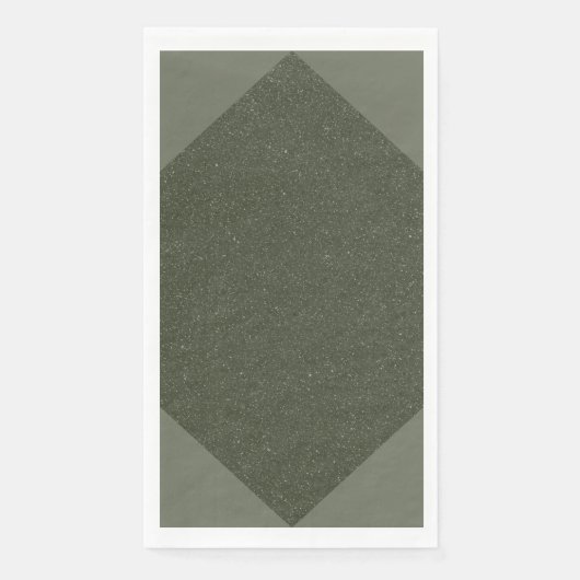 Moss Green Geometrische Custom Servet –  (Voorkant)