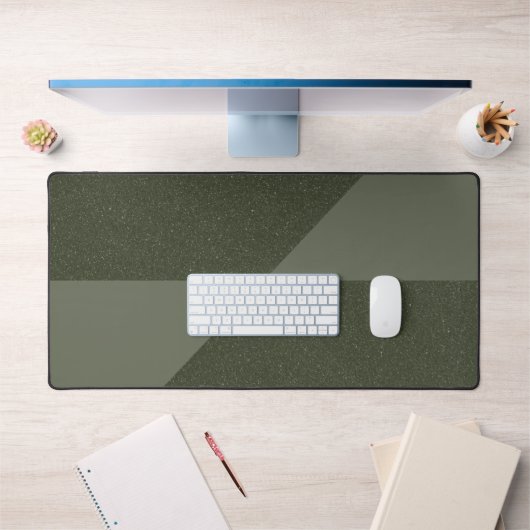 Moss Green Geometrische Split Desk Mat – (Kantoor 1)