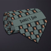 Moss Green geruite foto Stropdas