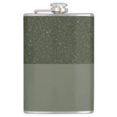 Moss Green Gespikkelde Top Aangepaste Vinyl Gewikk Heupfles (Voorkant)