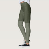 Moss Green Getextureerde Leggings -  (Links)