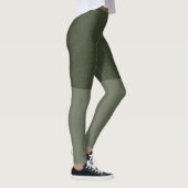 Moss Green Getextureerde Leggings -  (Rechts)
