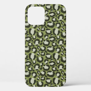 Moss Green Glamorous Leopard Spots Animal Print Case-Mate iPhone Case