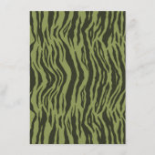 Moss Green Glamorous Tiger Stripes Animal Print Menu (Voorkant)
