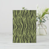 Moss Green Glamorous Tiger Stripes Animal Print Menu (Staand voorkant)