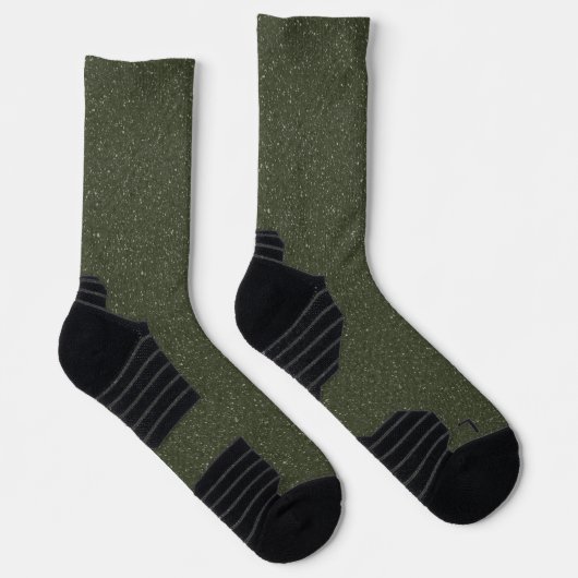 Moss Green Glitter Crew Sokken - Vrouwen Custom Bu (Rechts)