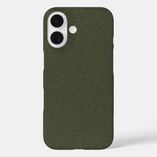 Moss Green Glitter iPhone 16 Hoesje – (Achterkant)