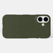 Moss Green Glitter iPhone 16 Hoesje – (Achterkant (horizontaal))