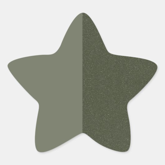 Moss Green Glitter Starburst Sticker – Aanpassen (Voorkant)