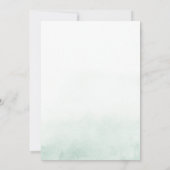 Moss Green Gold Waterverf Succulent Lijst Wedding Kaart (Achterkant)