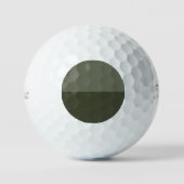 Moss Green Golf Ball – getextureerd modern design Golfballen (Voorkant)