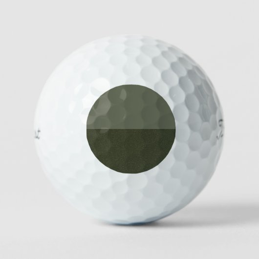 Moss Green Golf Ball – getextureerd modern design Golfballen (Voorkant)