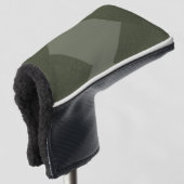 Moss Green Golf Head Hoesje Zigzag Design Golfheadcover (3/4 voorkant)