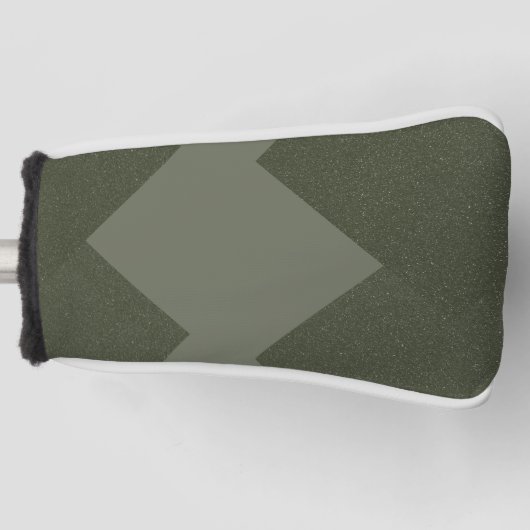Moss Green Golf Head Hoesje Zigzag Design Golfheadcover (Voorkant)