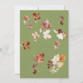 Moss Green herfst bruids douche uitnodiging (Achterkant)