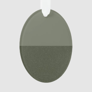 Moss Green Horizontale Split Acryl Ornament