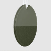 Moss Green Horizontale Split Acryl Ornament (voorkant)