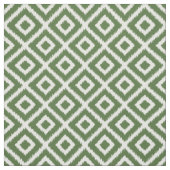 Moss Green Ikat Diamonds Stof (Swatch)