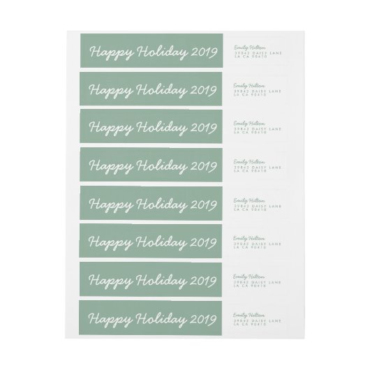 Moss Green Kerstfeestdag Banner Adres (Vel)