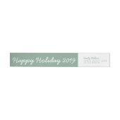 Moss Green Kerstfeestdag Banner Adres (Individueel)