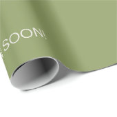 Moss Green Koe Moo-ving in Soon! Baby Shower Cadeaupapier (Rol Hoek)