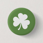 Moss Green met Irish Shamrock Ronde Button 3,2 Cm (Voorkant)