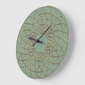 Moss Green Metallic Cirkel Patroon  Grote Klok (Hoek)