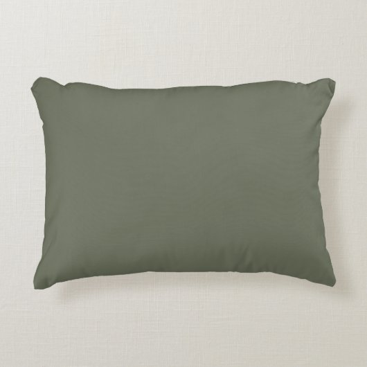 Moss Green Minimalist Accent Pillow –  Kussen (Voorkant)
