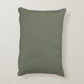Moss Green Minimalist Accent Pillow –  Kussen (Achterkant (Verticaal))